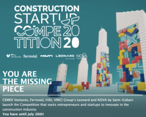 Cinco líderes de la industria de la construcción lanzan Construction Startup Competition 2020