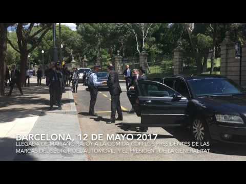 Mariano Rajoy a su llegada a la comida de inauguración del salón del automóvil