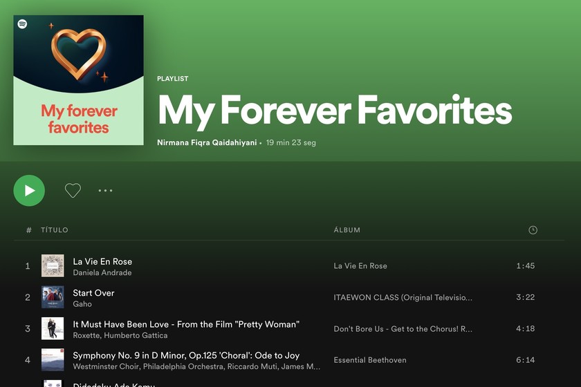 Así es ‘Mis eternos favoritos’, lo nuevo de Spotify para compartir en redes sociales nuestras canciones de siempre
