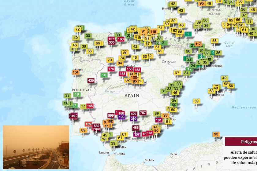 la-calima-de-espana,-en-un-mapa:-en-esta-web-puedes-saber-como-se-encuentra-tu-ciudad-segun-la-calidad-del-aire