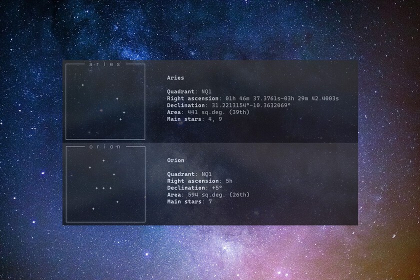 Starfetch: una genial herramienta para Linux y macOS que muestra las constelaciones en tu terminal